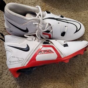 Nike Alpha Meance Pro3 Cleats - White and Red